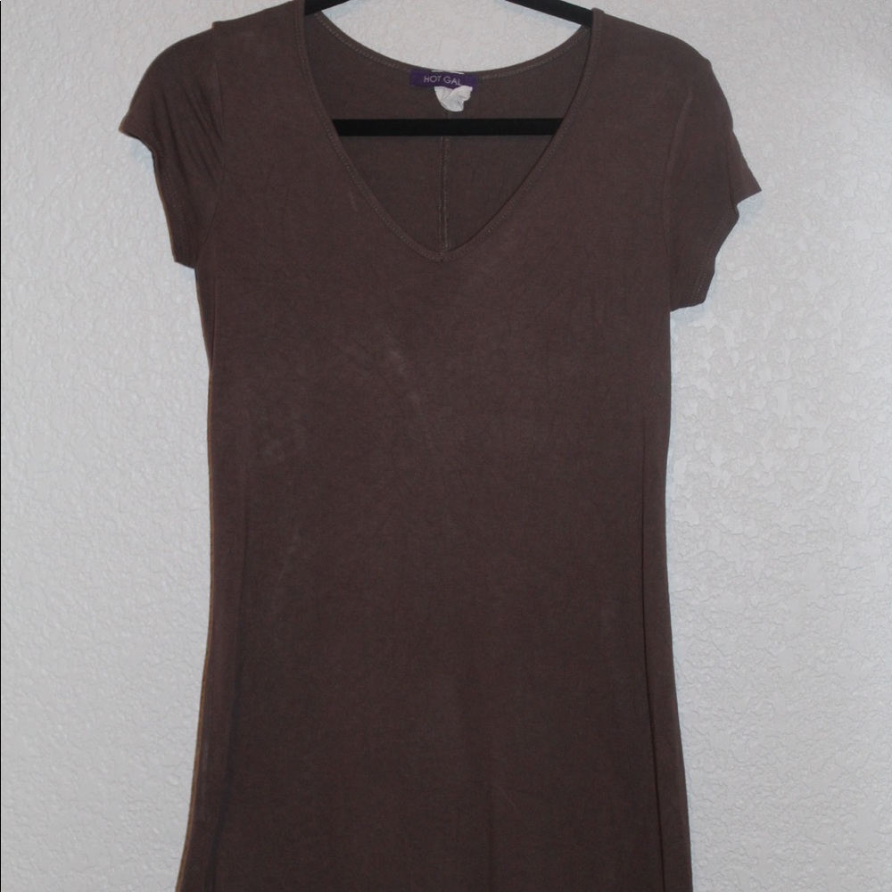 Brown T-shirt Dress